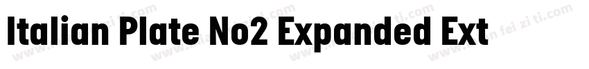 Italian Plate No2 Expanded Extrabol字体转换